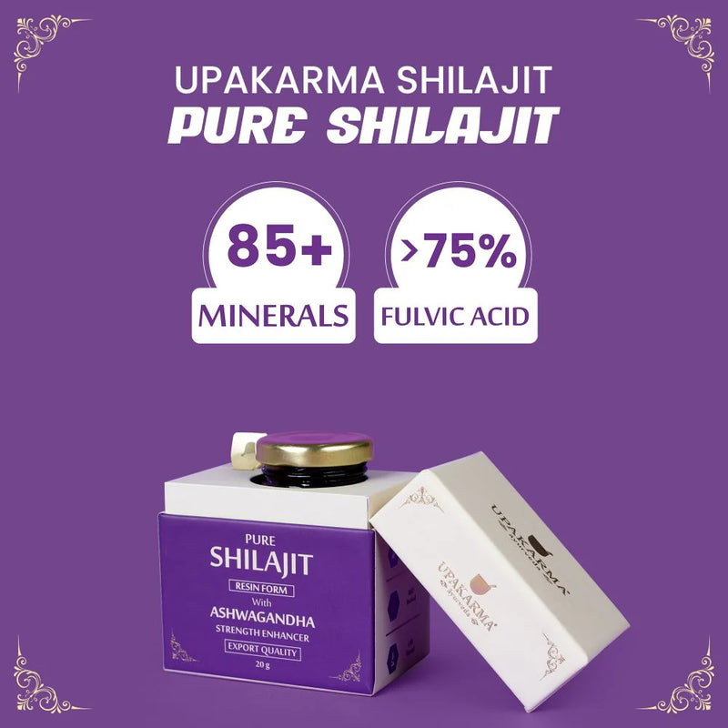 Upakarma Ayurveda Pure Shilajit Resin with Ashwagandha