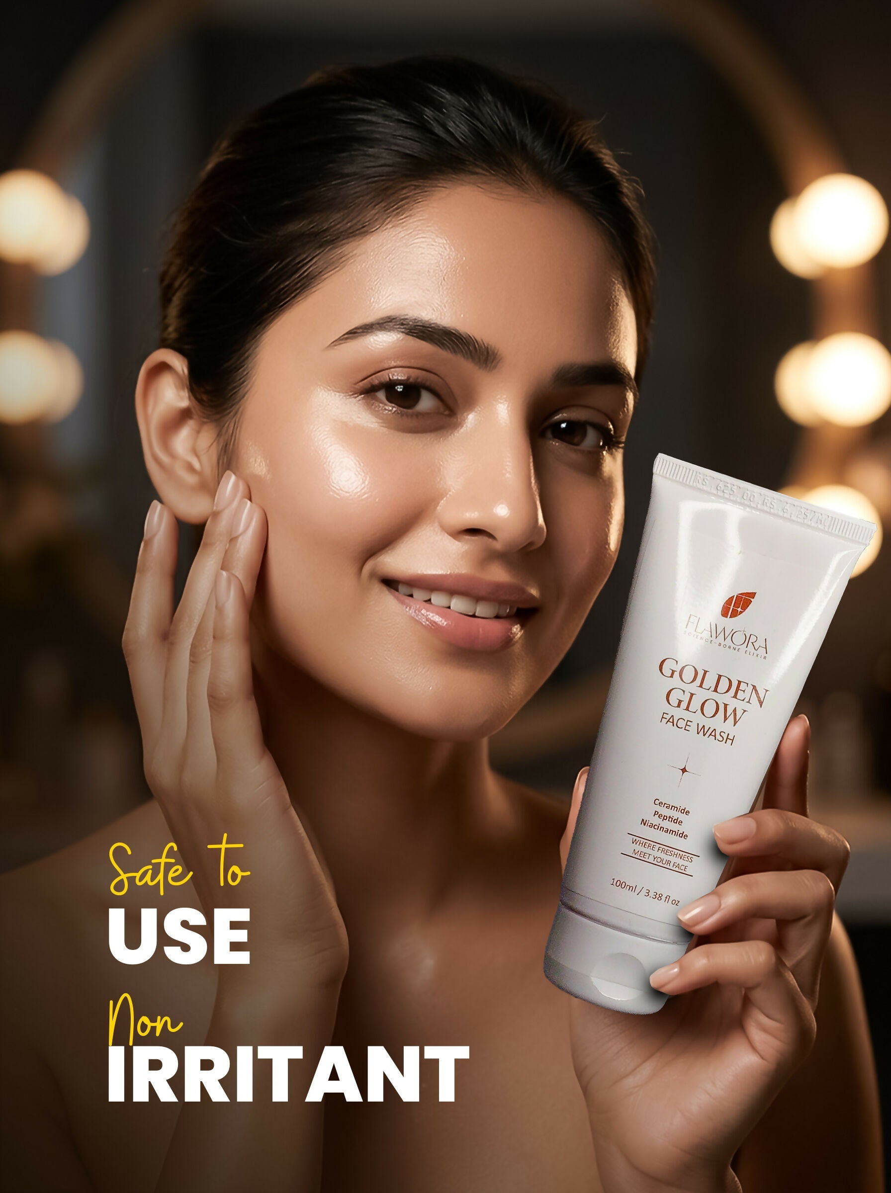 Flawora Golden Glow Face Wash