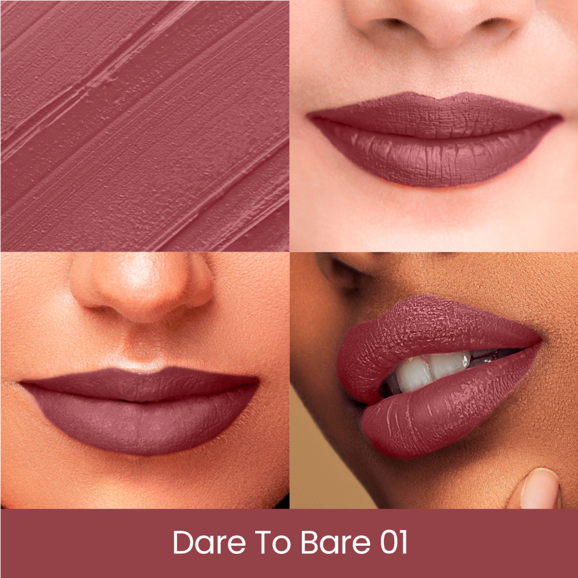Swiss Beauty Pure Creamy Matte Lipstick - 01 Dare To Bare