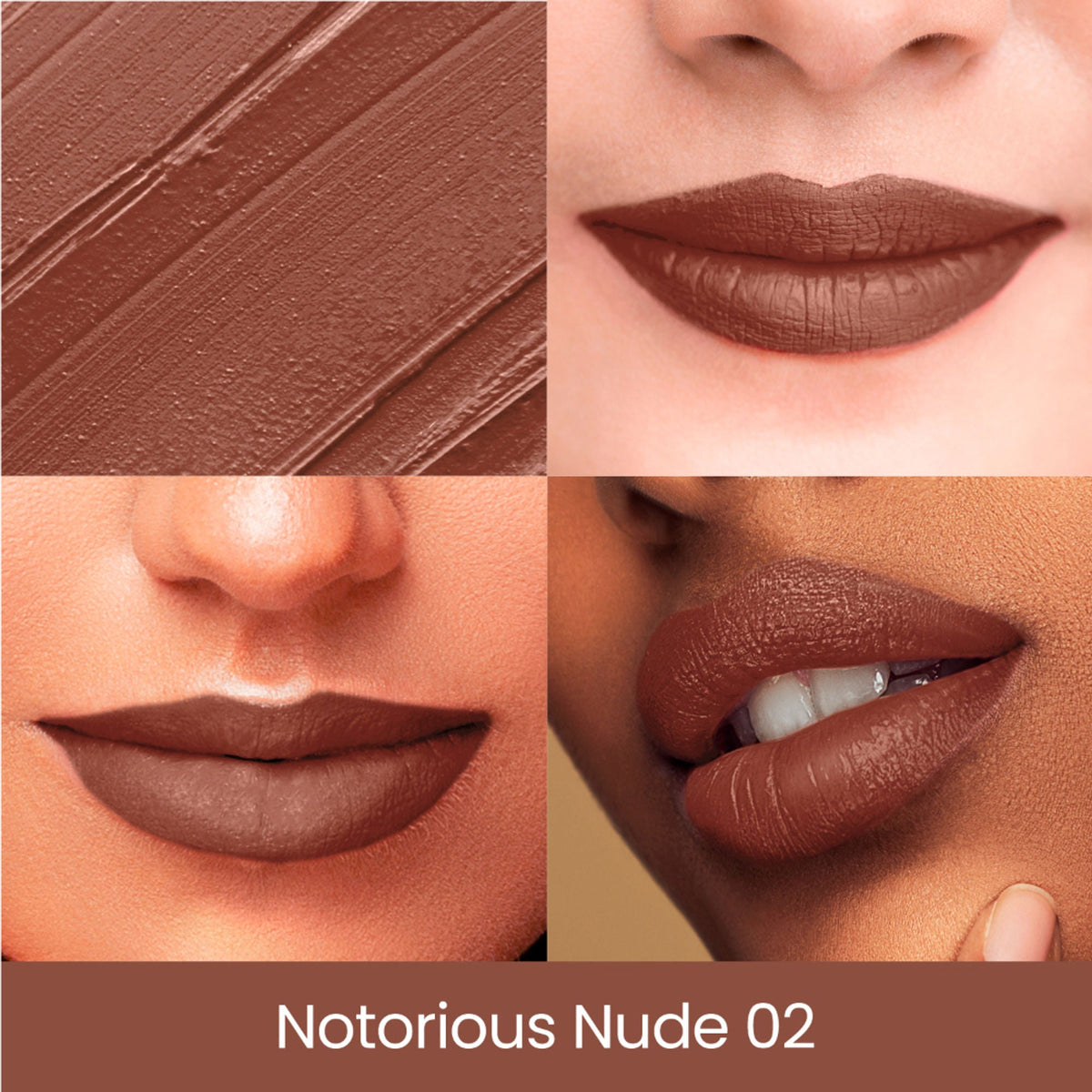 Swiss Beauty Pure Creamy Matte Lipstick - 02 Notorious Nude