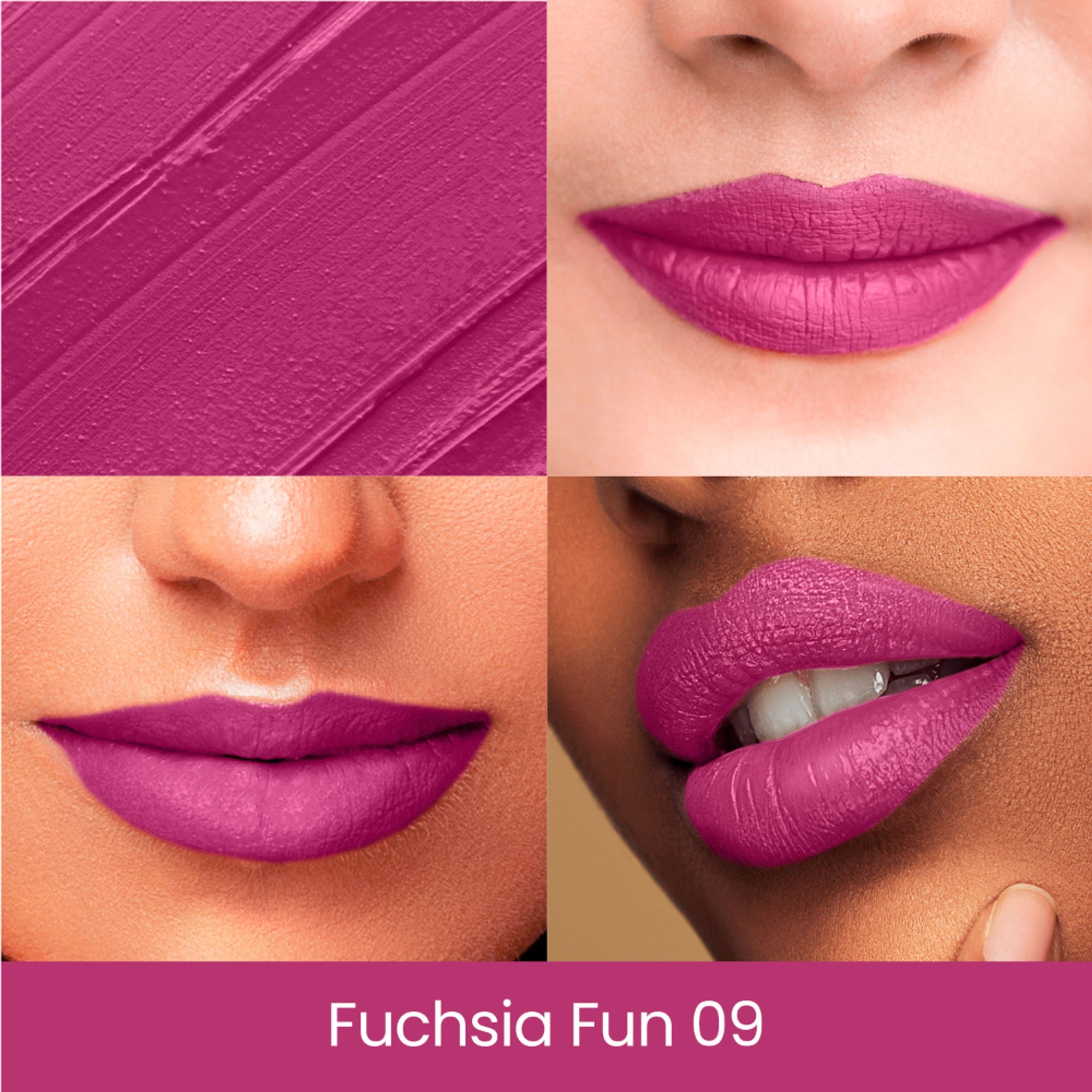 Swiss Beauty Pure Creamy Matte Lipstick - 09 Fuchsia Fun