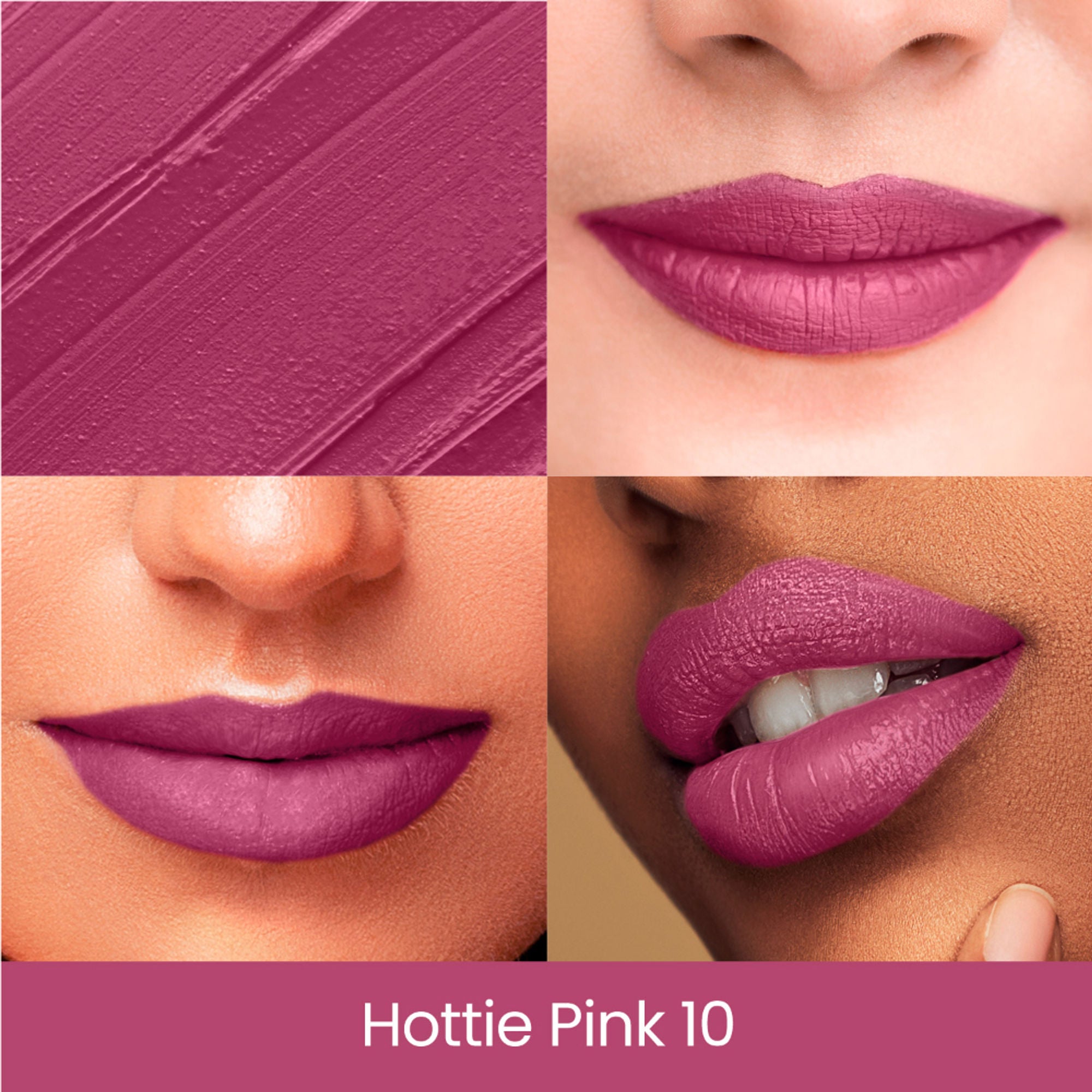 Swiss Beauty Pure Creamy Matte Lipstick - 10 Hottie Pink
