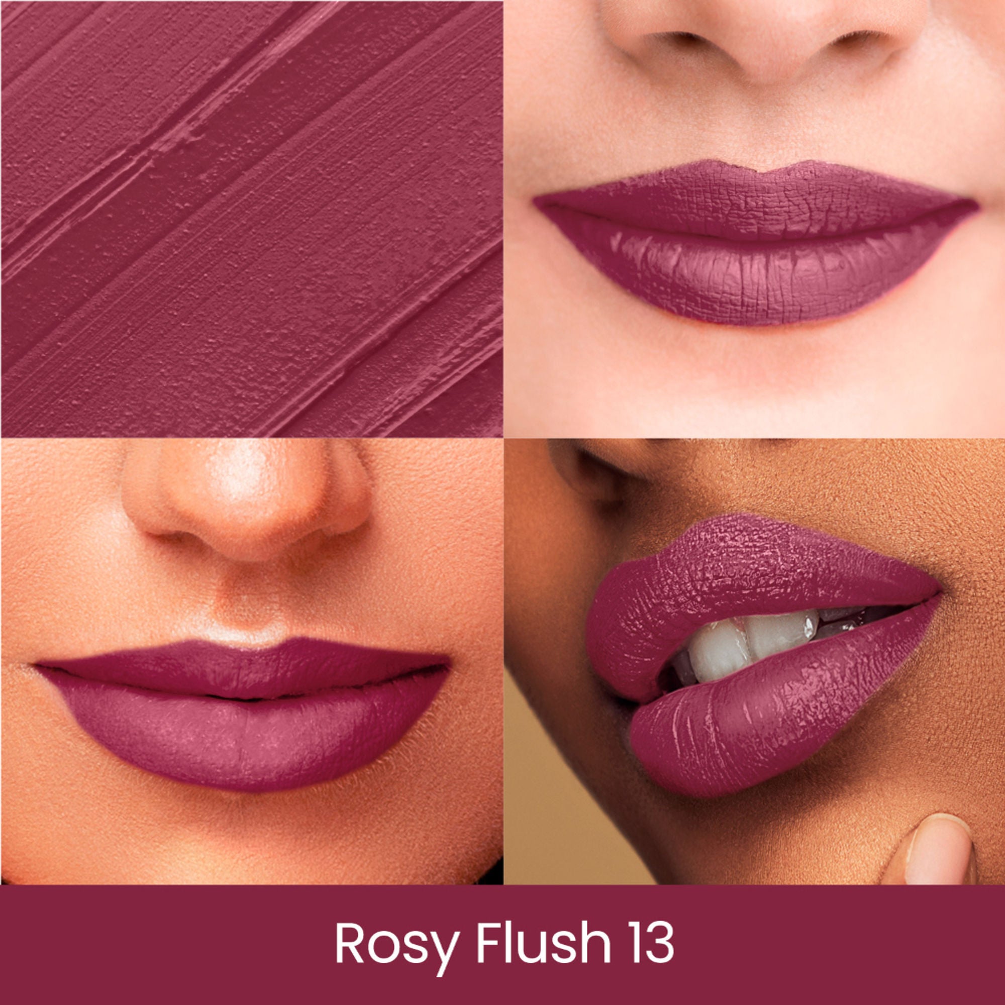 Swiss Beauty Pure Creamy Matte Lipstick - 13 Rosy Flush