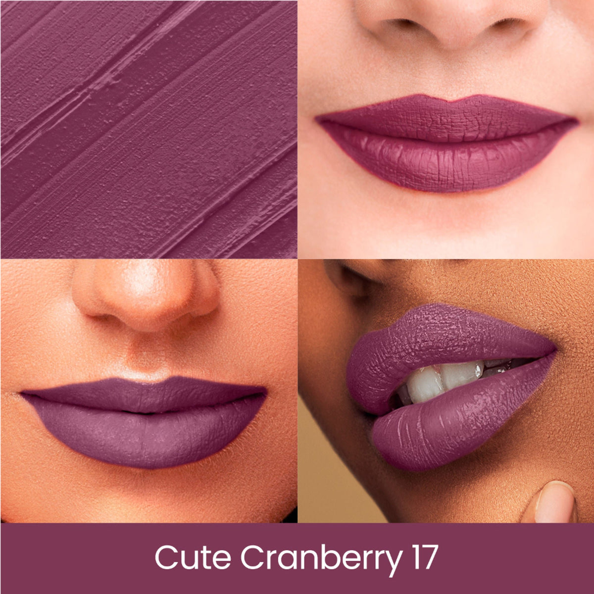 Swiss Beauty Pure Creamy Matte Lipstick - 17 Cute Cranberry