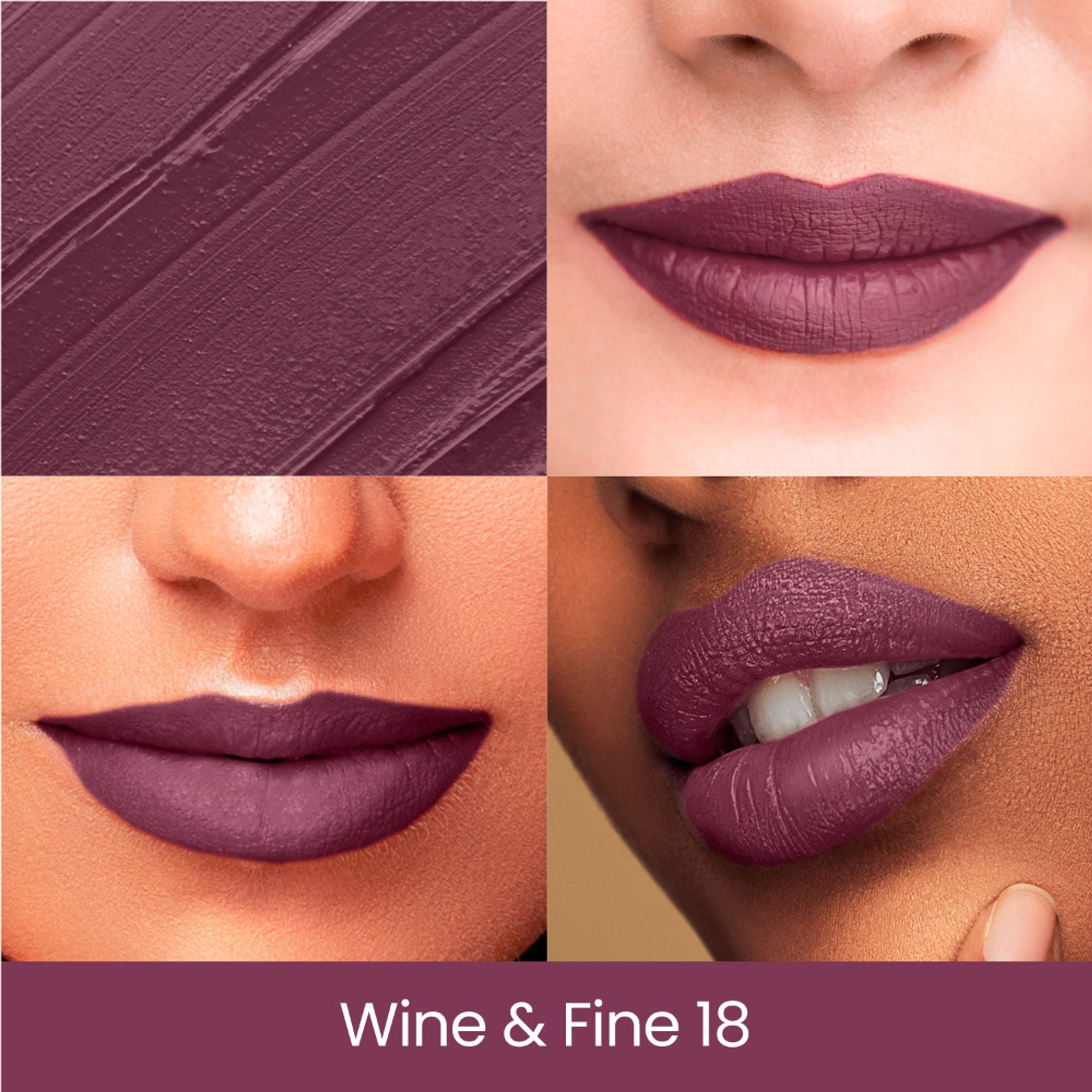 Swiss Beauty Pure Creamy Matte Lipstick - 18 Wine And Fine