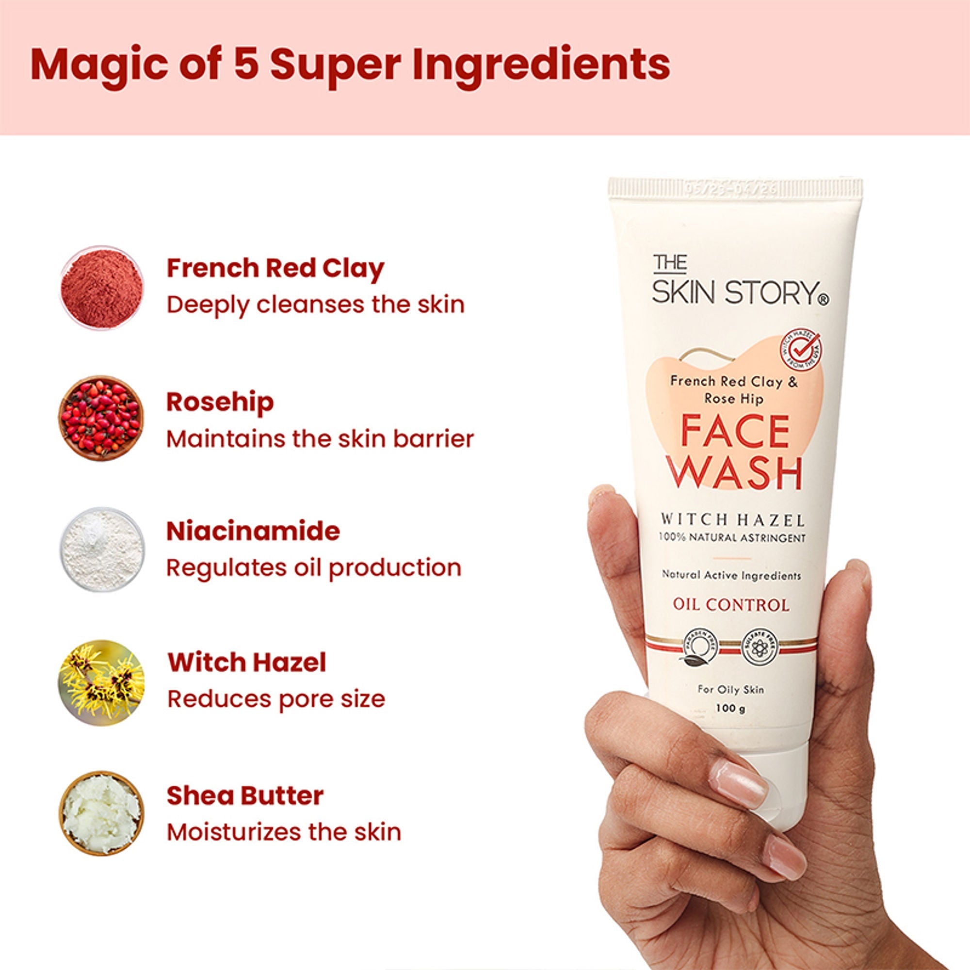 The Skin Story French Clay Pimple Oil Control Face Wash