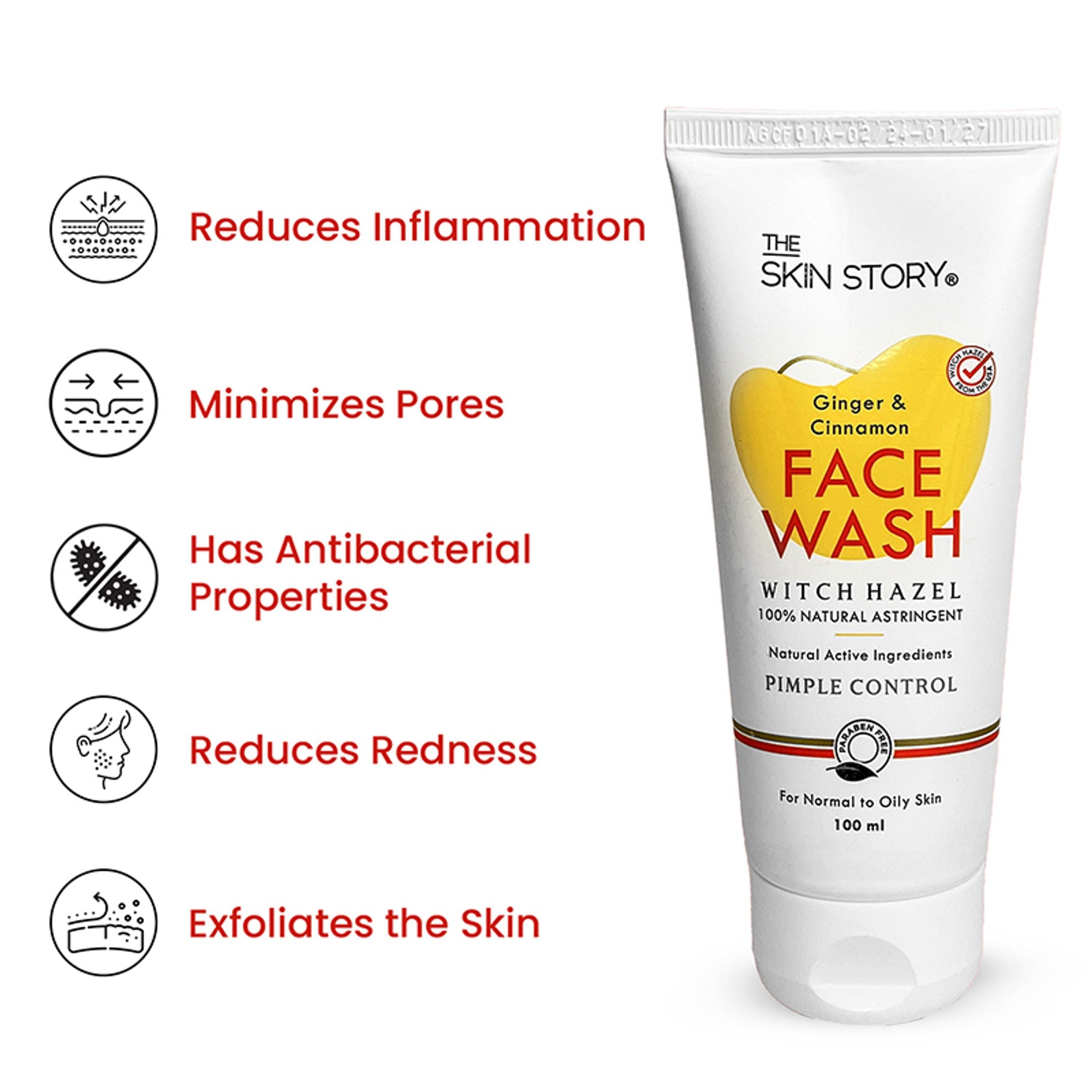 The Skin Story Oil & Pimple Control Ginger Cinnamon Face Wash