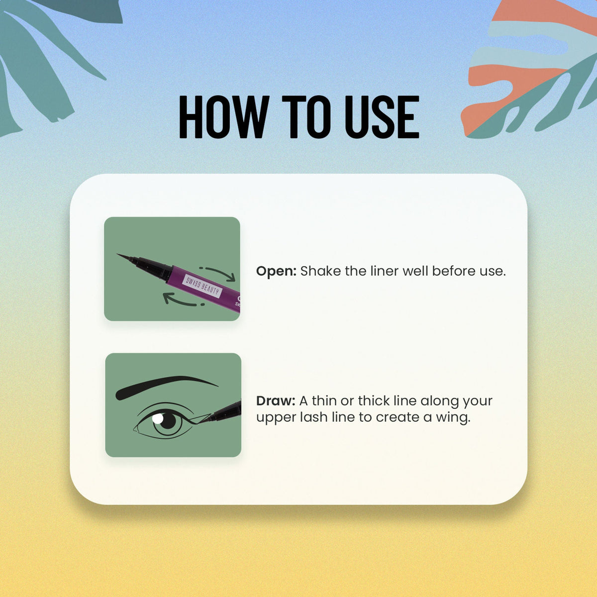 Swiss Beauty Colour Me Bright Sketch Eyeliner - 01 Basic White