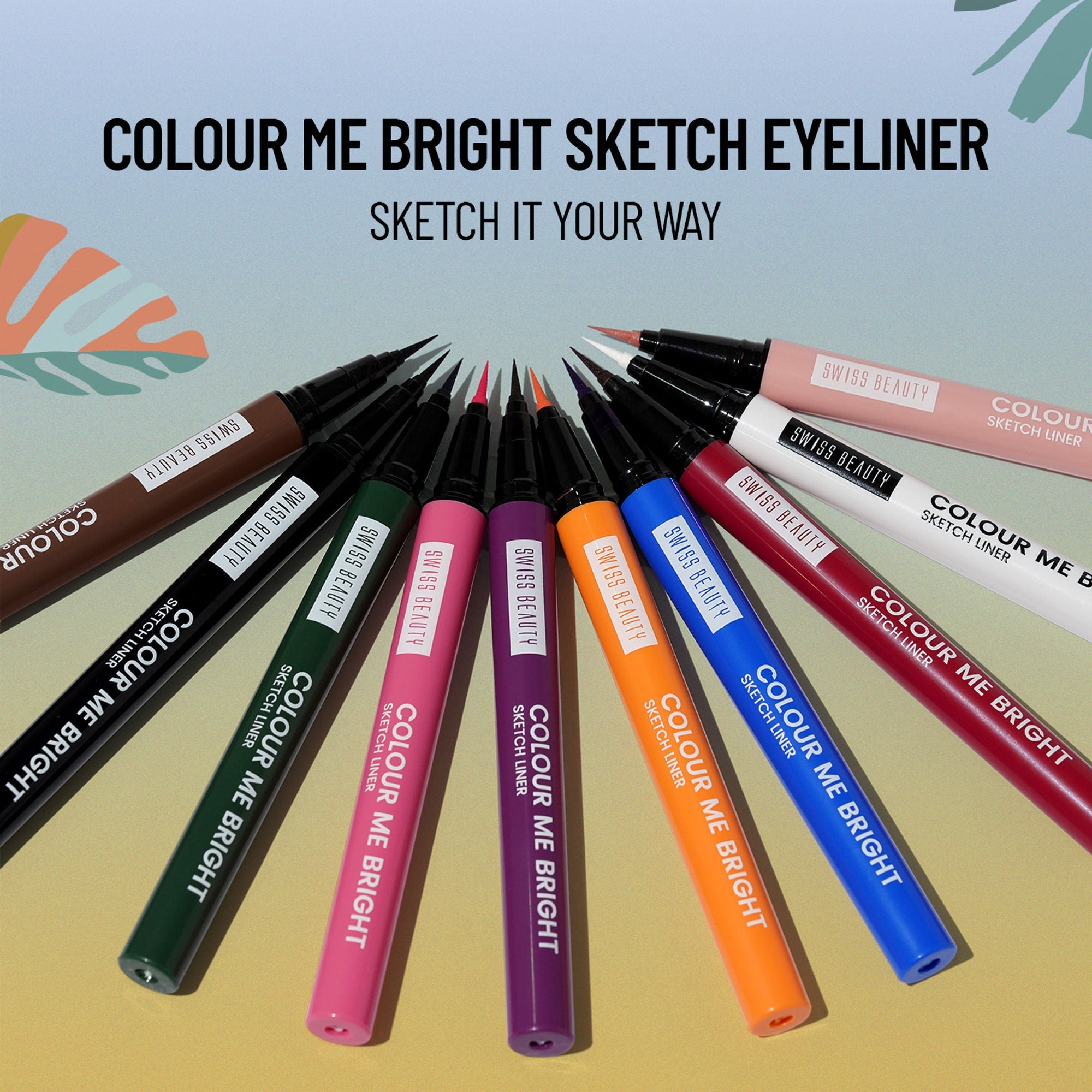 Swiss Beauty Colour Me Bright Sketch Eyeliner - 02 Peach Please