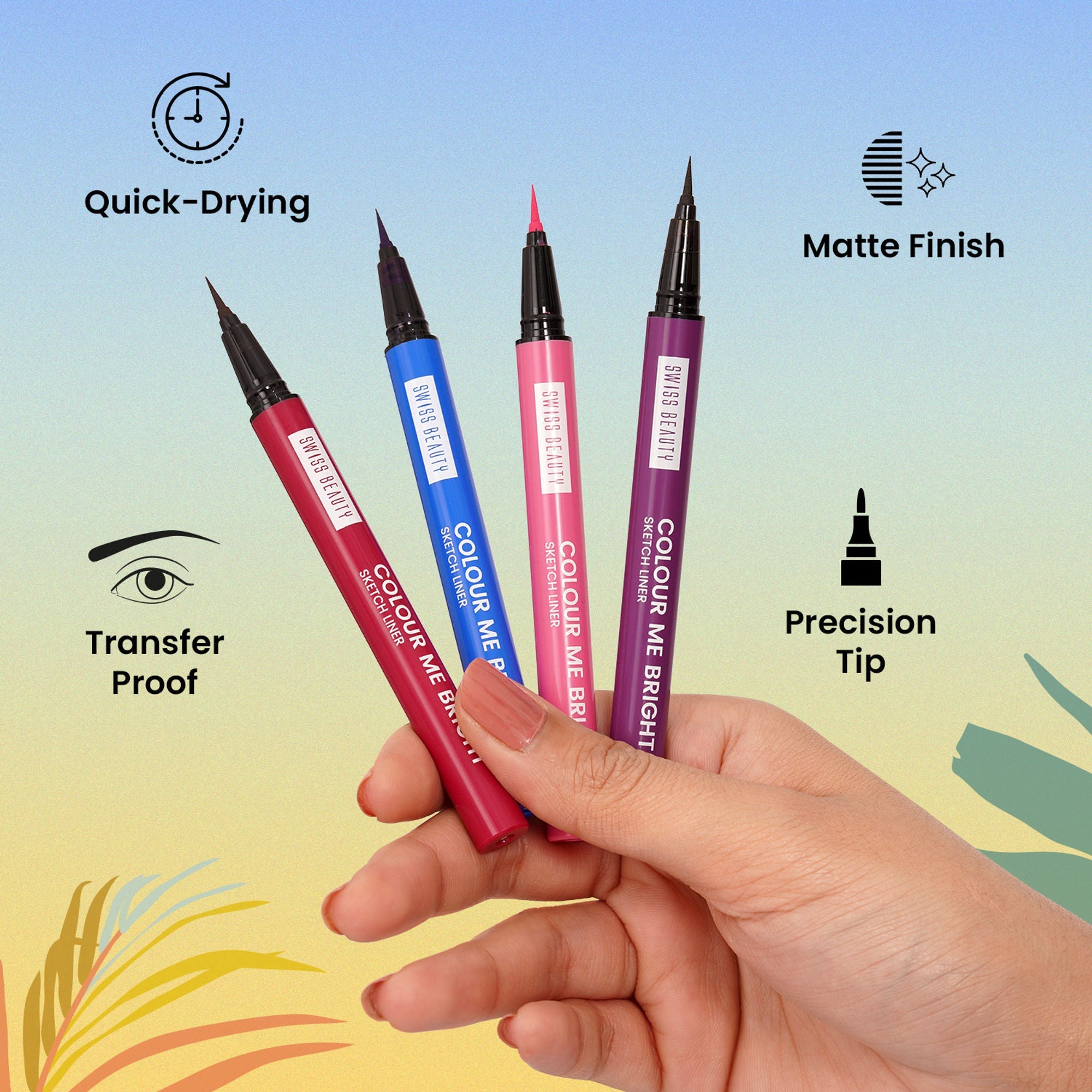 Swiss Beauty Colour Me Bright Sketch Eyeliner - 02 Peach Please