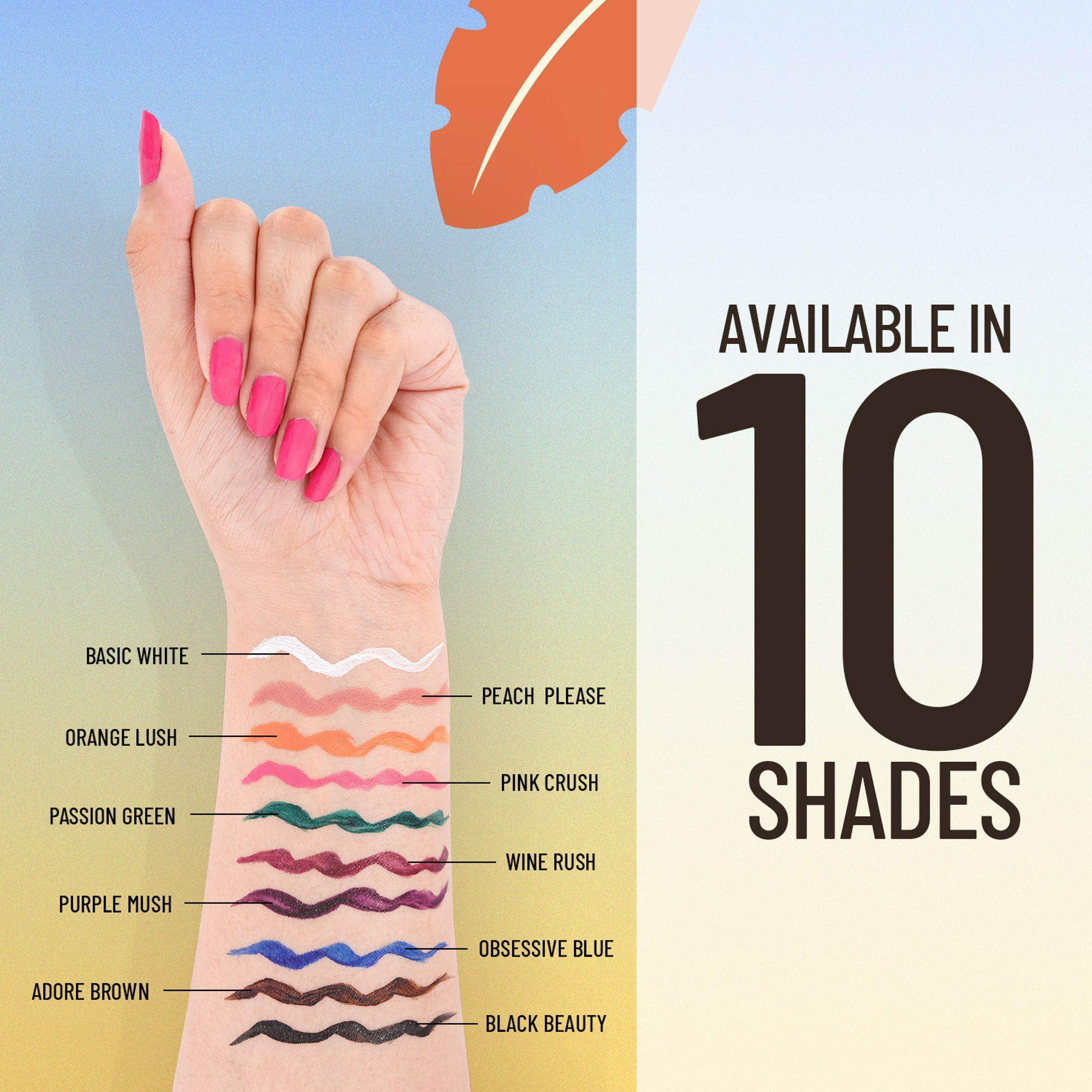 Swiss Beauty Colour Me Bright Sketch Eyeliner - 02 Peach Please
