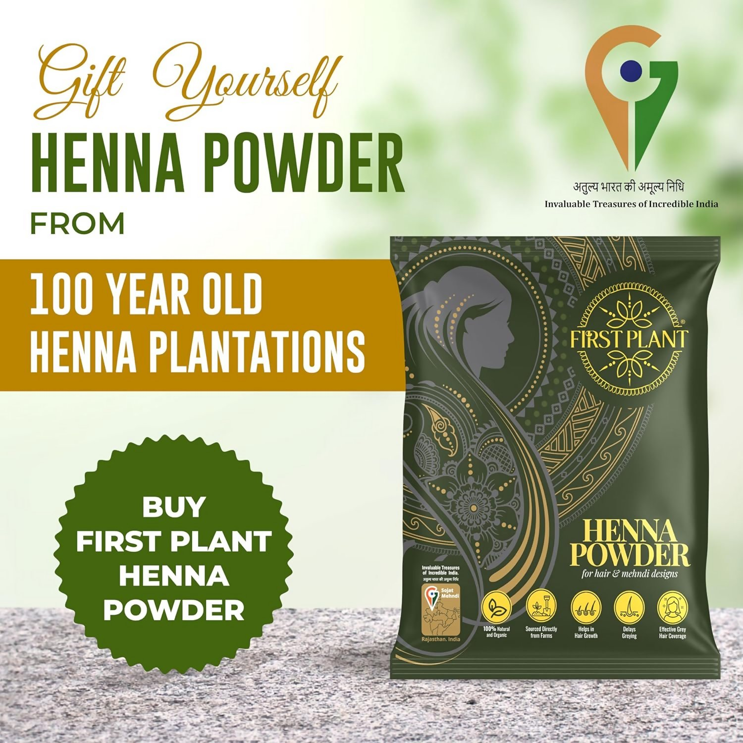 First Plant Premium Rajasthani Henna Powder