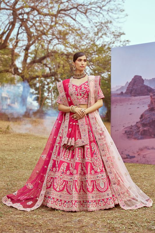 Aastha fashion Maroon Slik lehanga blouse Sequinned Work