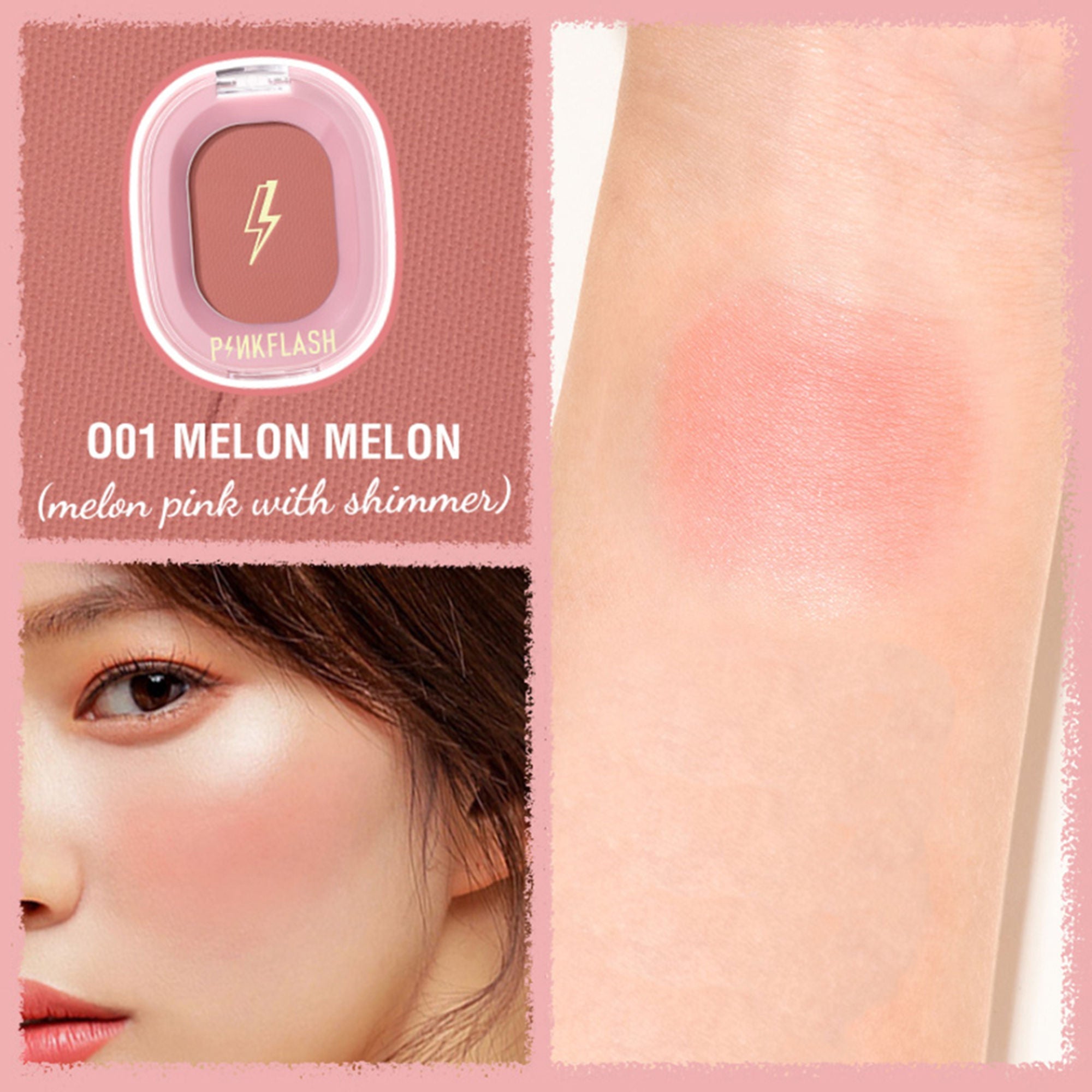 PINKFLASH Chic In Cheek Blush - O01 Melon Melon