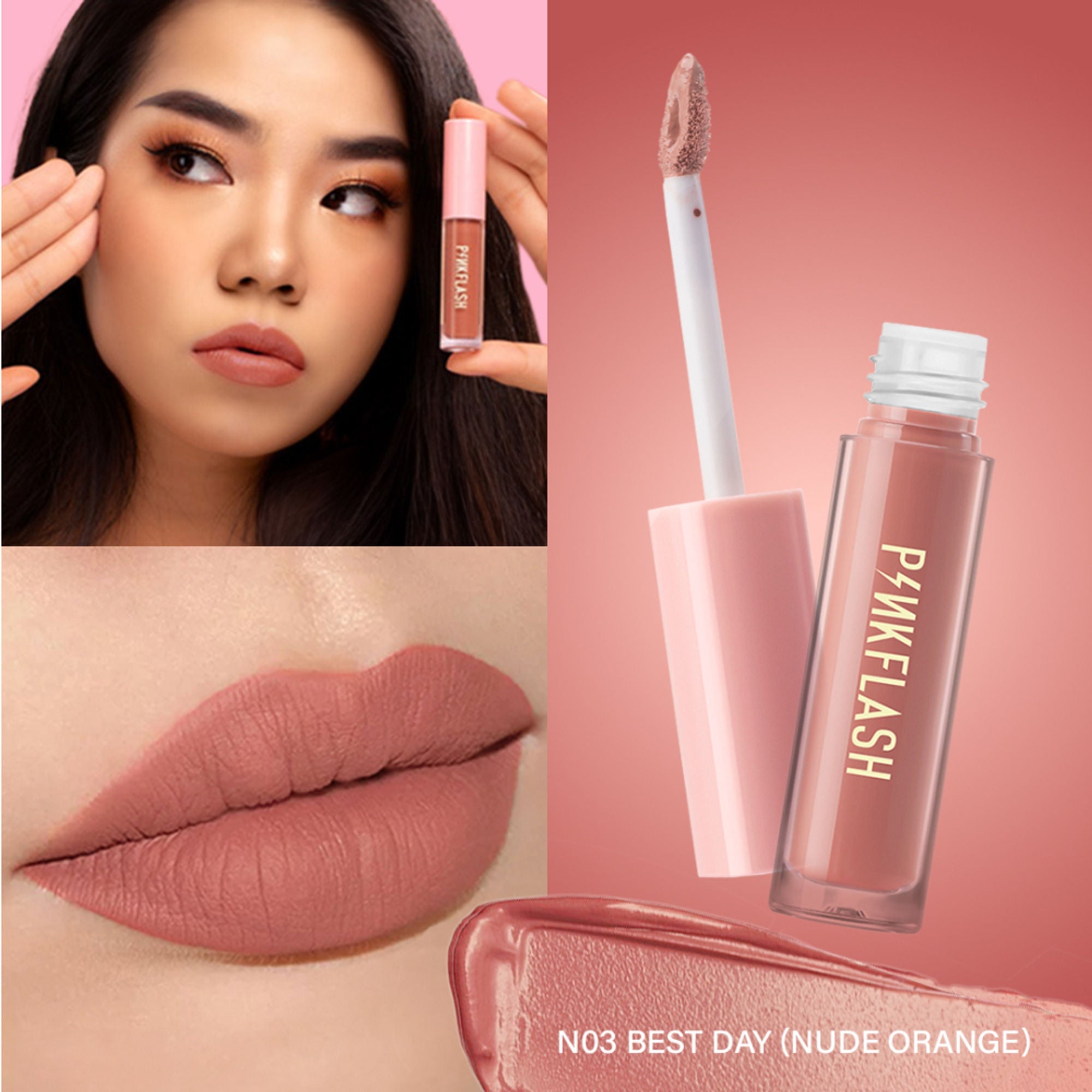 PINKFLASH Melting Matte Lip Cream - N03 Best Day