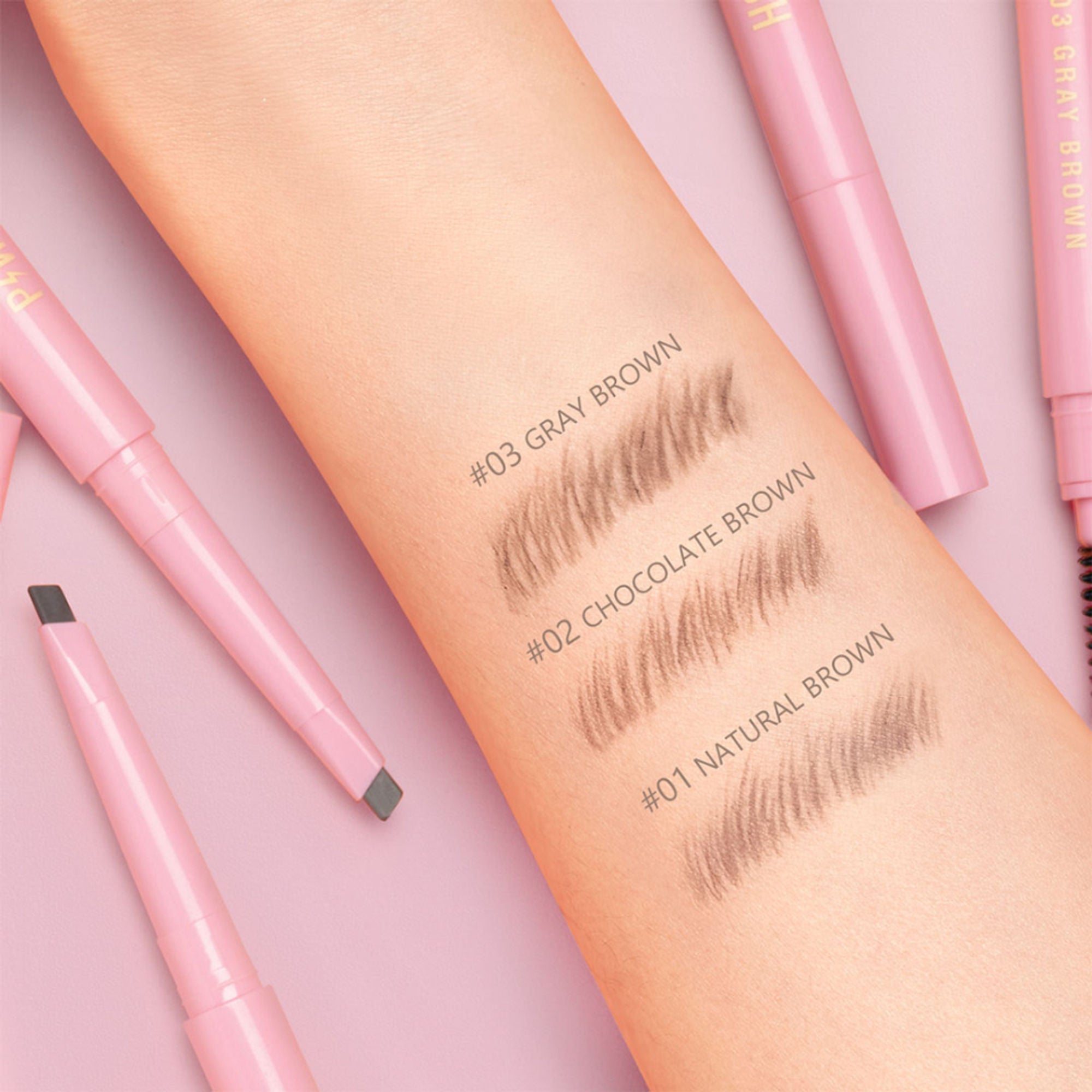 PINKFLASH Waterproof Auto Eyebrow Pencil - 03 Gray Brown