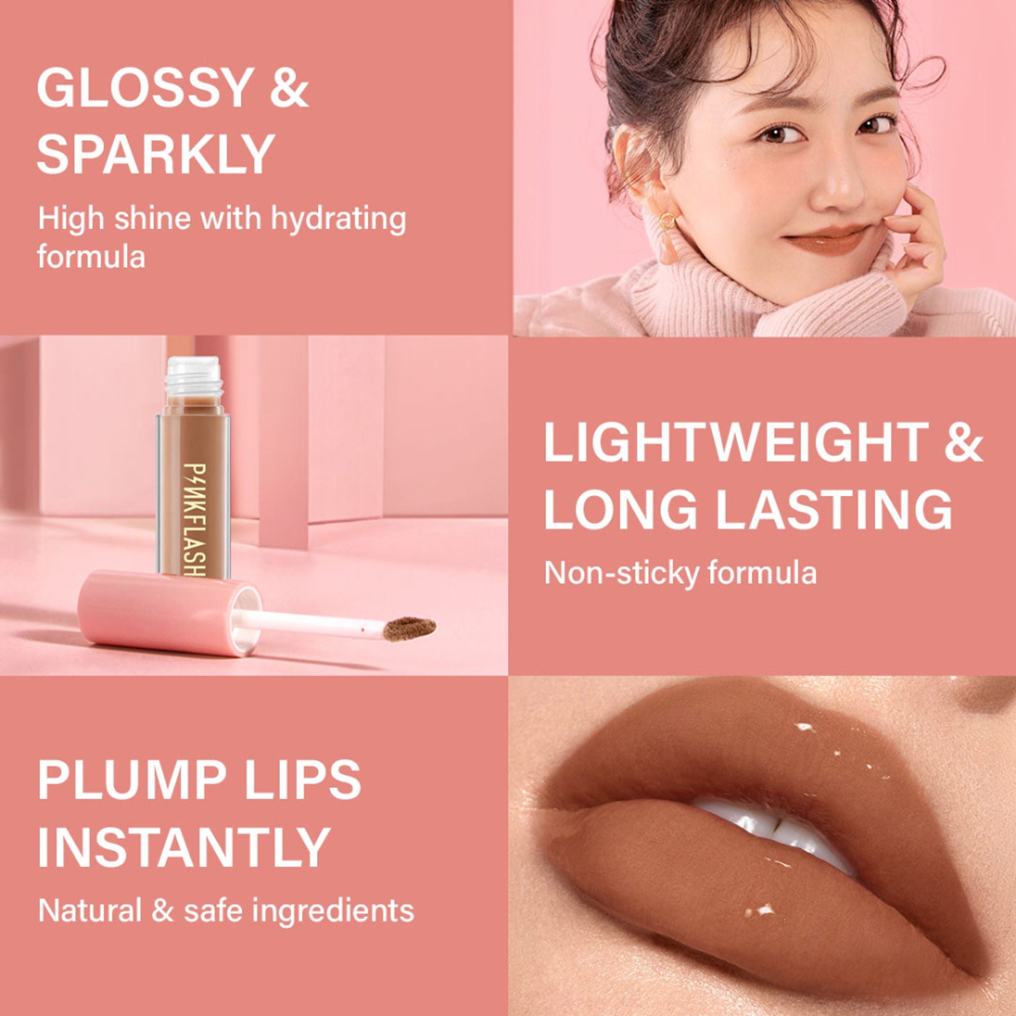 PINKFLASH Ever Glossy Moist Lip Gloss - G06 Milk