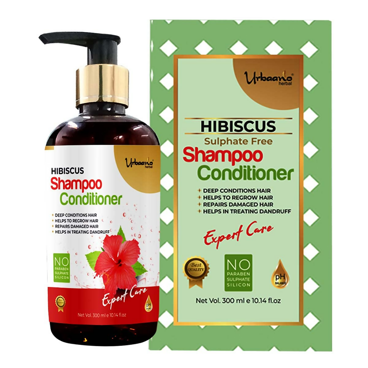Urbaano Herbal Anti Hair Fall Hibiscus Extract Rich Shampoo & Conditioner
