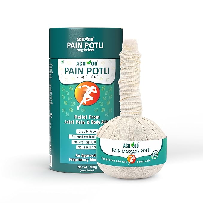 ACHOO Pain Massage Potli - 100% Ayurvedic Herbal Healing Massage For Joint And Muscle Pain Relief