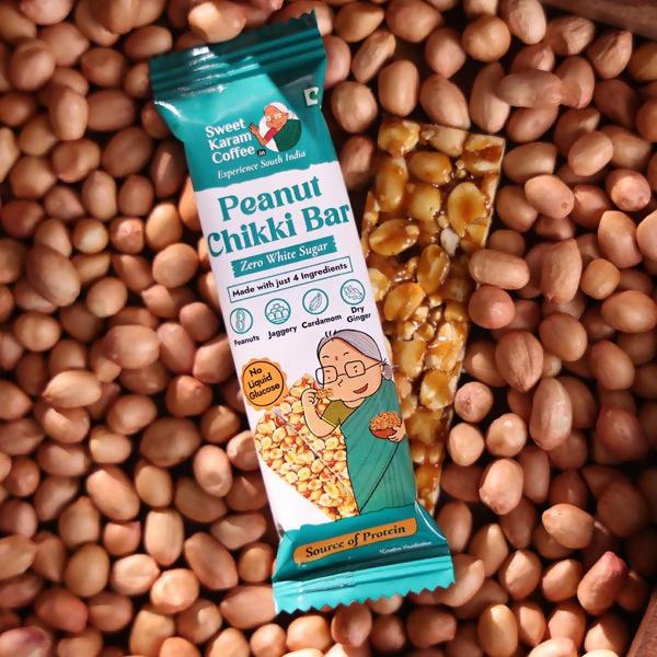 Sweet Karam Coffee Peanut Chikki Bar (Zero White Sugar)