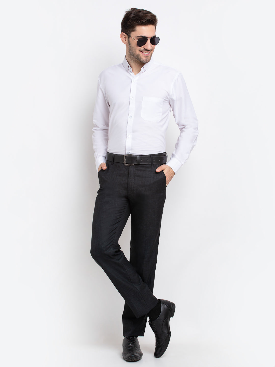 Men's Button Down Collar Cotton Formal Shirt