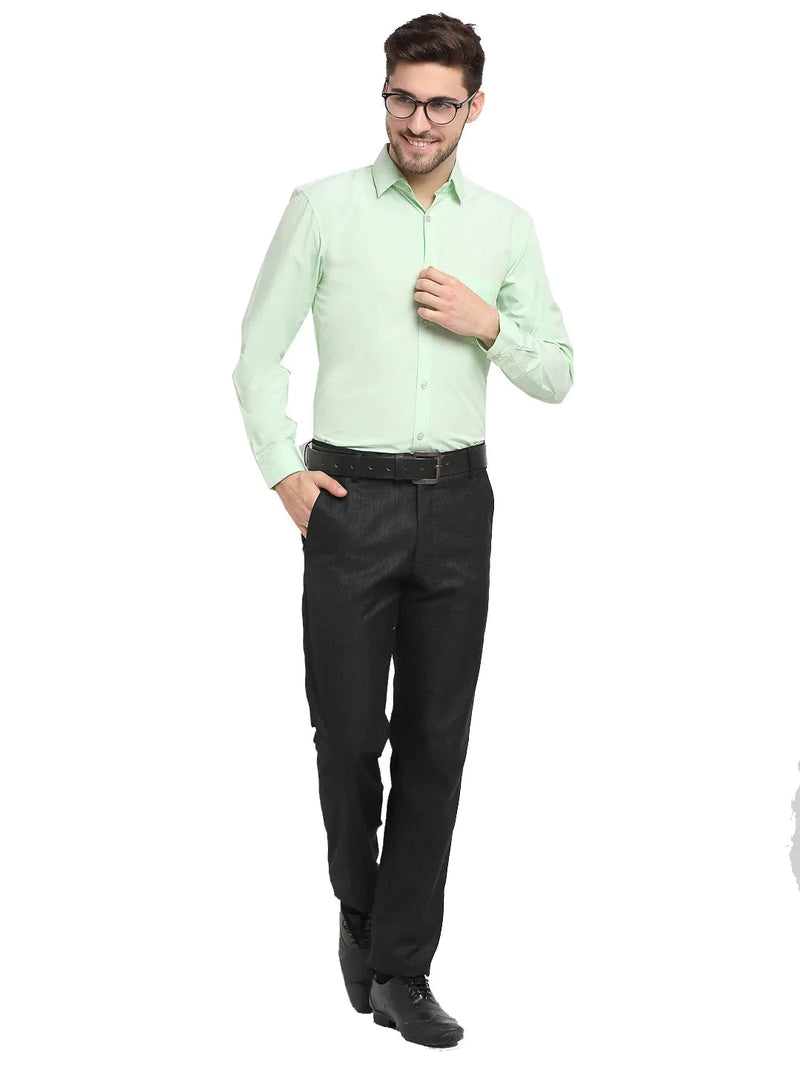 Jainish Men's Cotton Solid Light Green Formal Shirt's ( SF 361Light-Green )