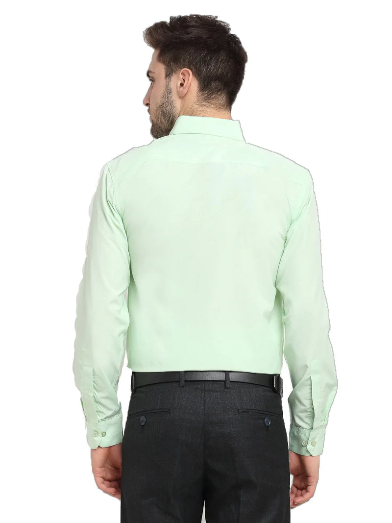 Jainish Men's Cotton Solid Light Green Formal Shirt's ( SF 361Light-Green )