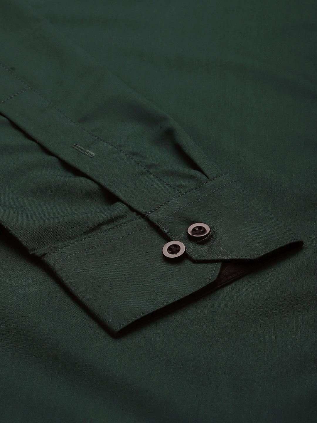 Indian Needle Olive Green Formal Shirt with black detailing