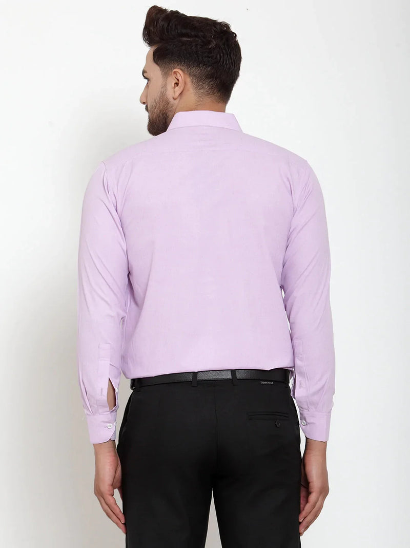 Jainish Light-Purple Formal Shirt with white detailing ( SF 419Light-Purple )