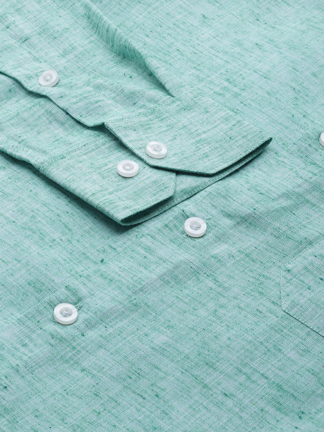 Jainish Green Men's Solid Cotton Formal Shirt ( SF 782Green )