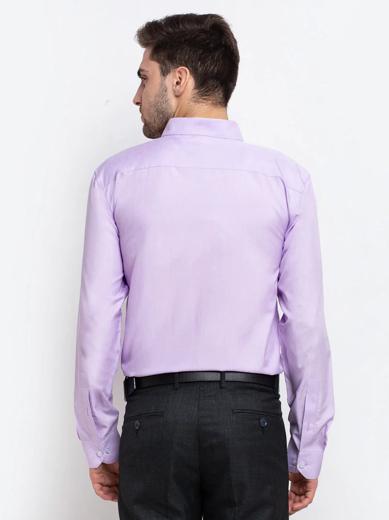 Jainish Purple Men's Button Down Collar Cotton Formal Shirt ( SF 785Light-Purple )