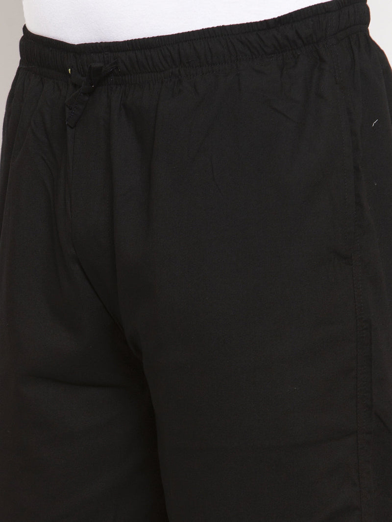 Indian Needle Men Black Solid Track Pants