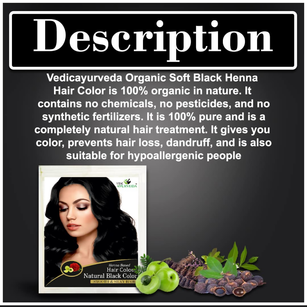 VedicAyurveda Henna Hair Color - Black