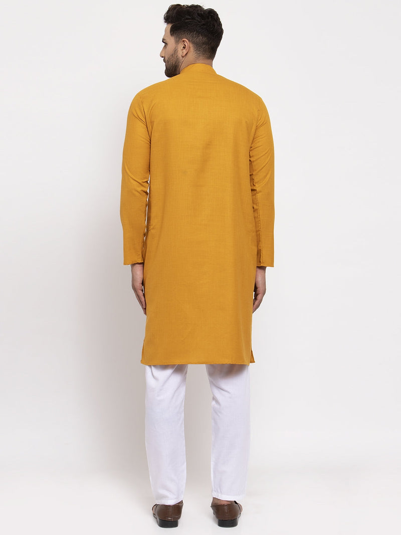 Men's Cotton Solid Kurta Pyjama