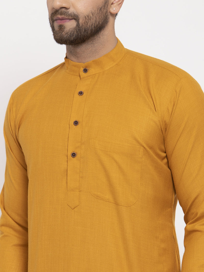 Men's Cotton Solid Kurta Pyjama