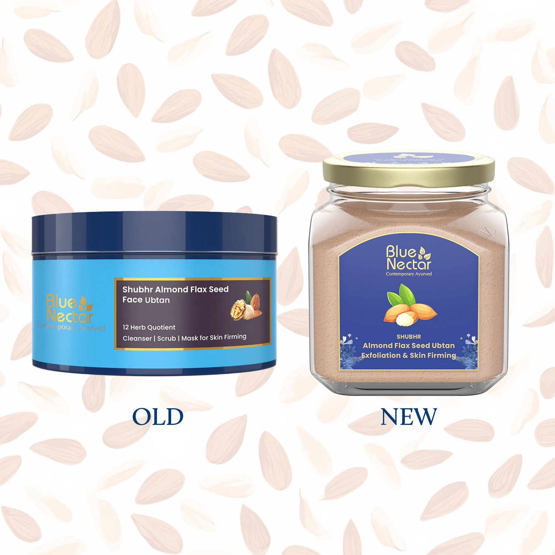 Blue Nectar Almond and Flax Seed Ubtan Face Mask