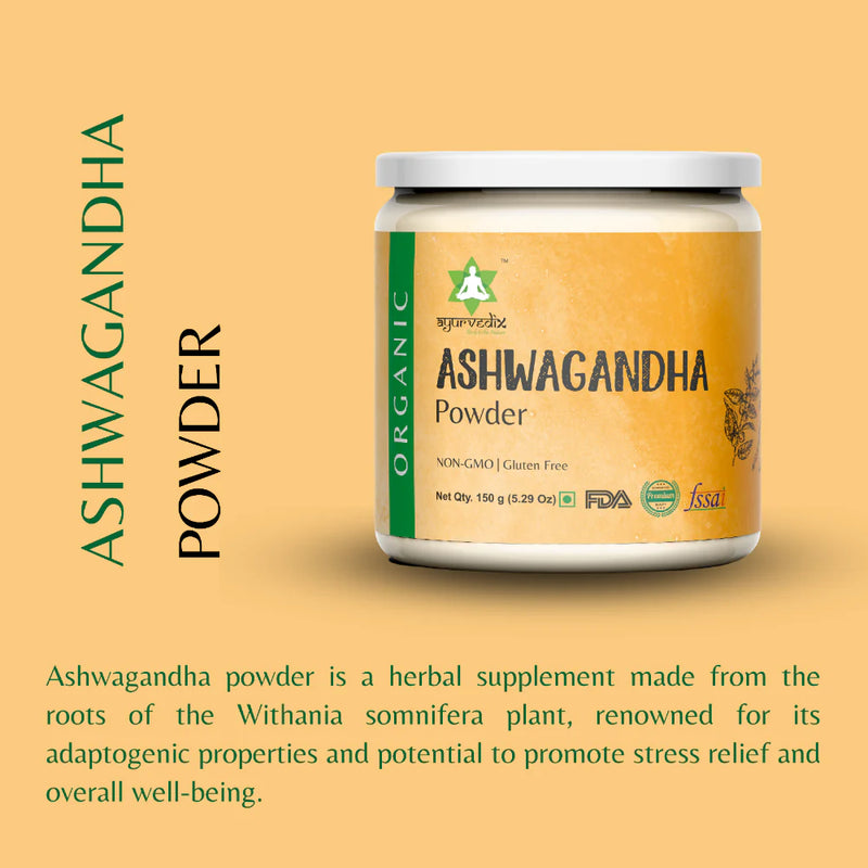 Ayurvedix Organic Ashwagandha Powder -150 gm