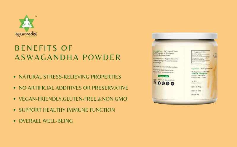 Ayurvedix Organic Ashwagandha Powder -150 gm