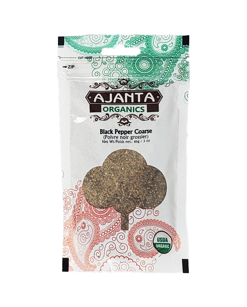 Ajanta Organics Black pepper Coarse 85g