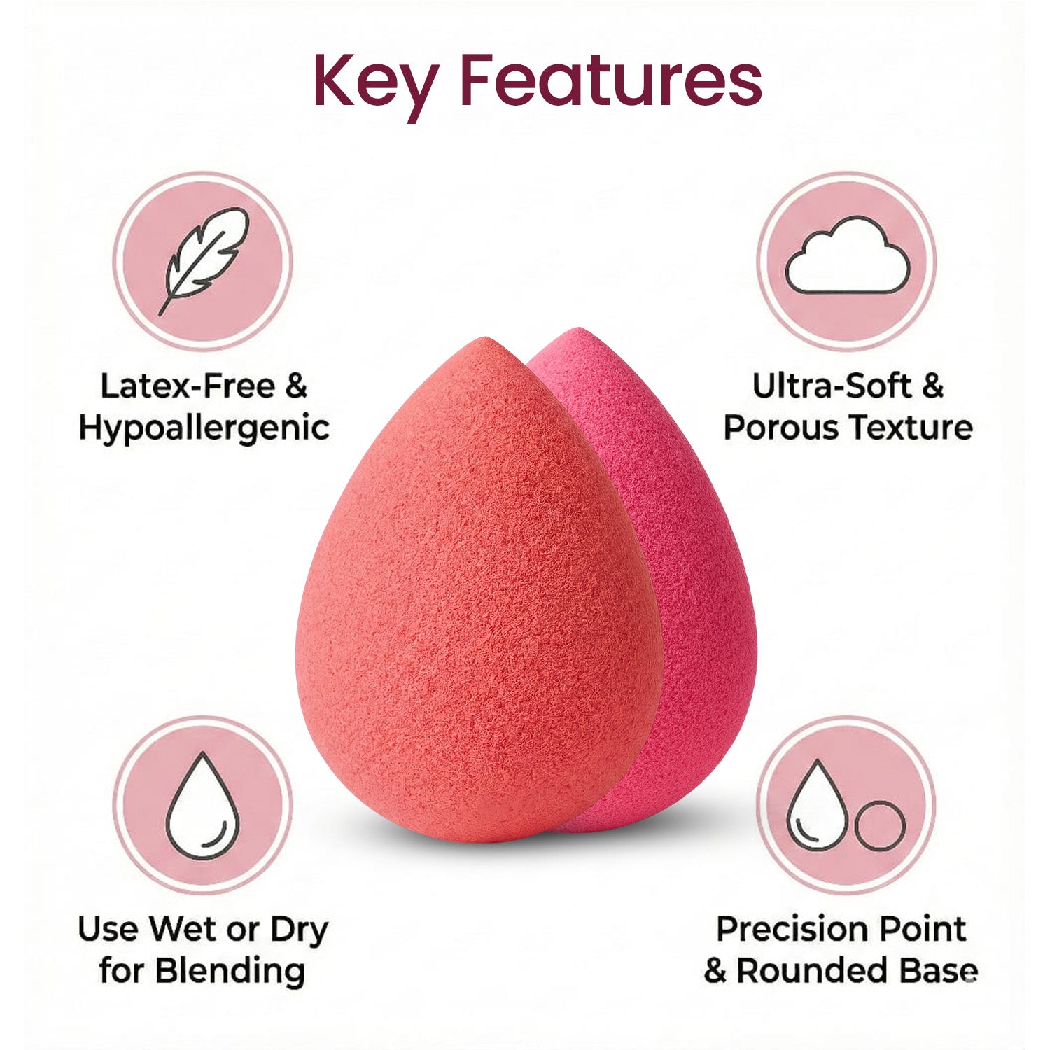 MiDazzle Beauty Blender-2Pcs MIBB3002