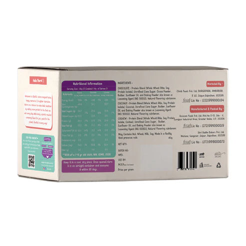 Gladful Assorted Protein Cookies Made with Wholewheat Atta & Butter