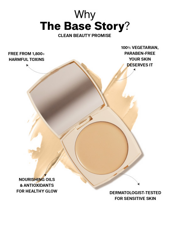 Flicka Cosmetics Base Story Cream Foundation with SPF Waterproof Walnut 04