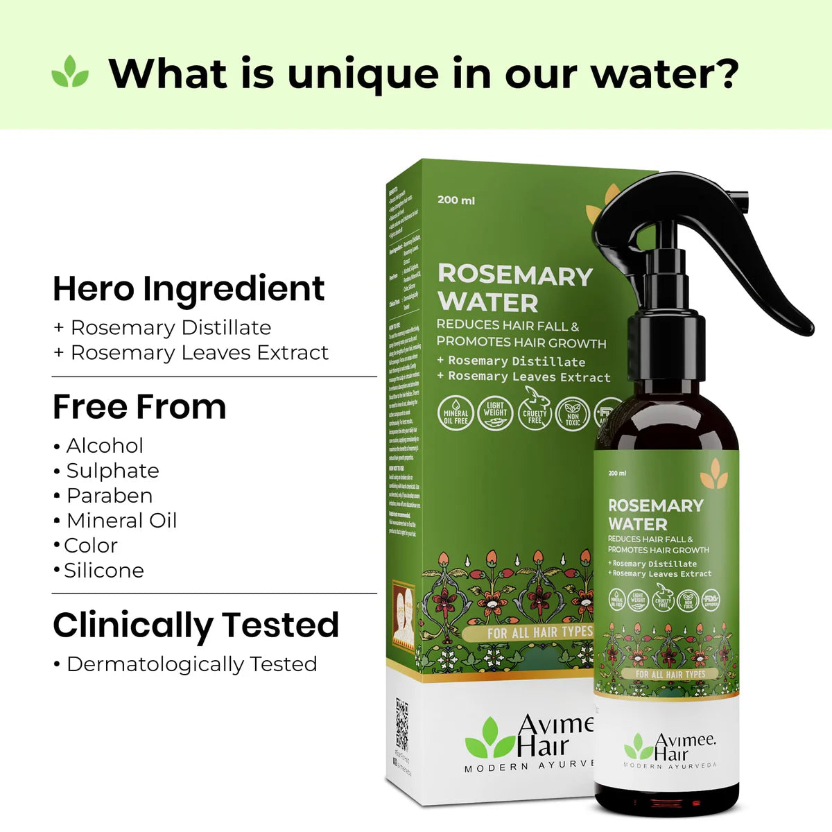 Avimee herbal Rosemary Water for Hair and Skin