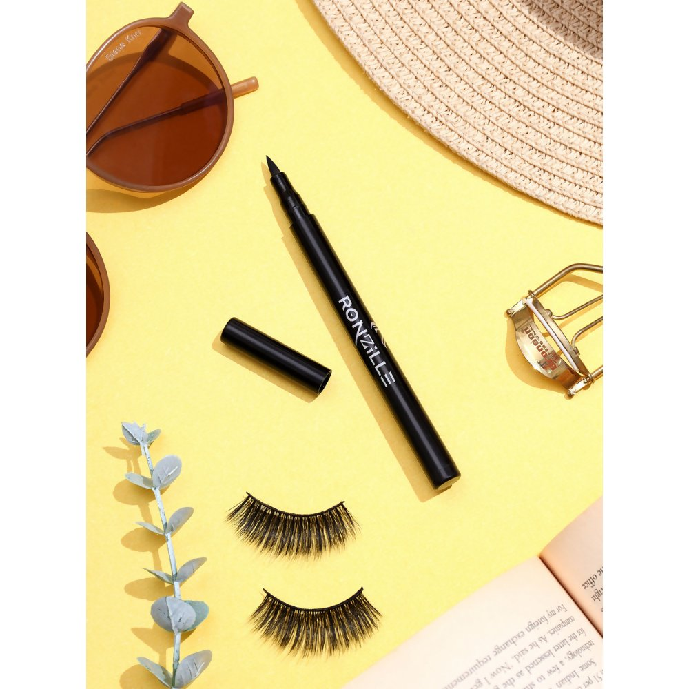 Ronzille Deep Black Sketch Matte Eyeliner Pencil Black