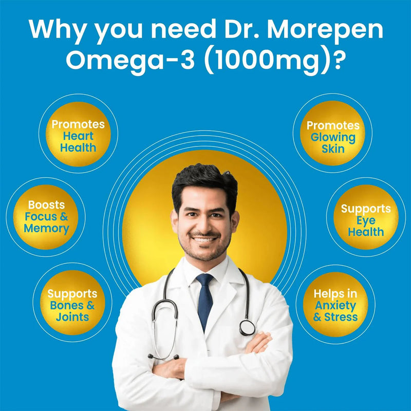 Dr. Morepen Omega 3 Deep Sea Fish Oil Softgels -60 softgels