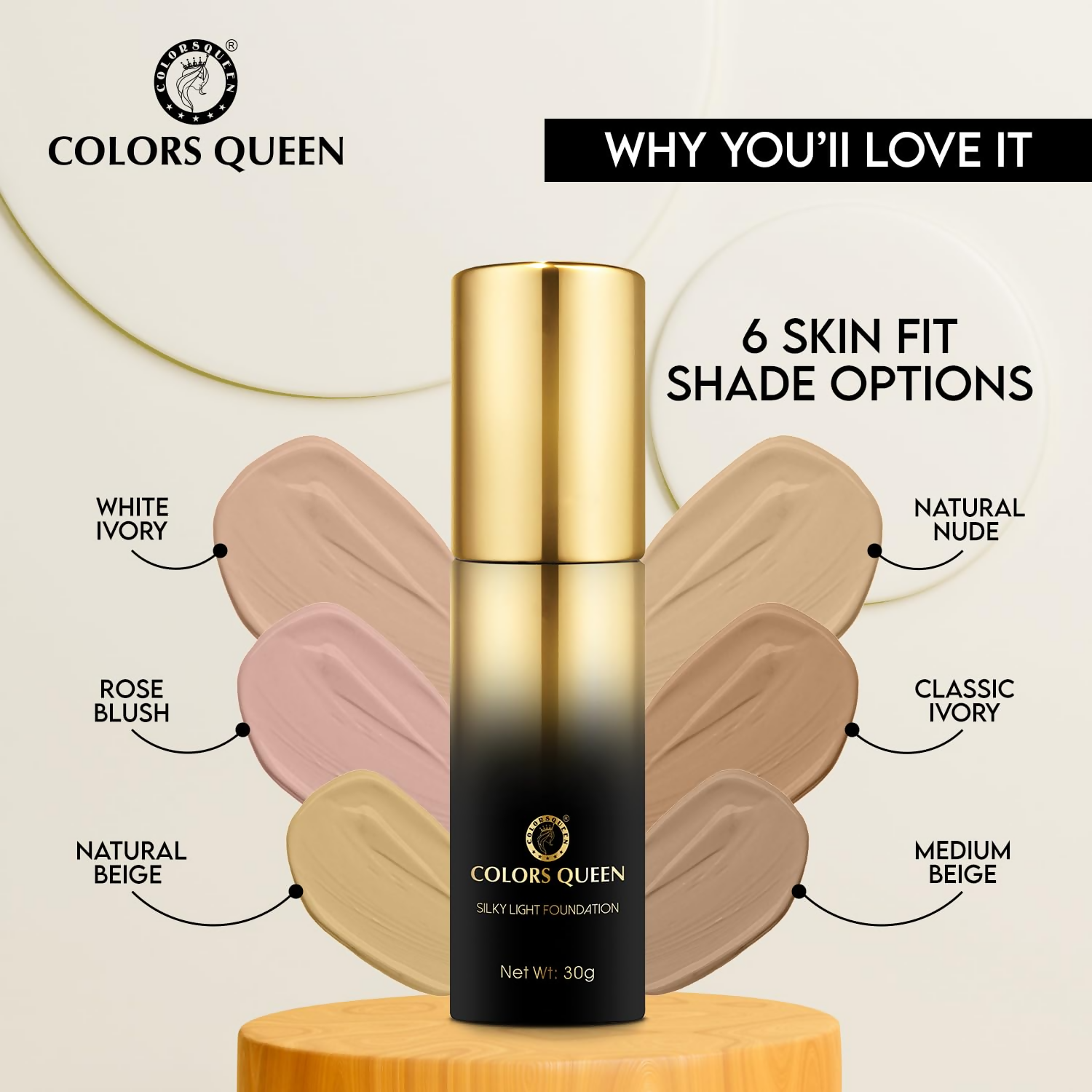 Colors Queen Silky Light Foundation - 03 Natural Beige