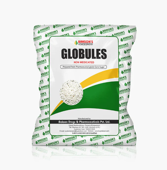 Bag of Branson's Globules on a white background