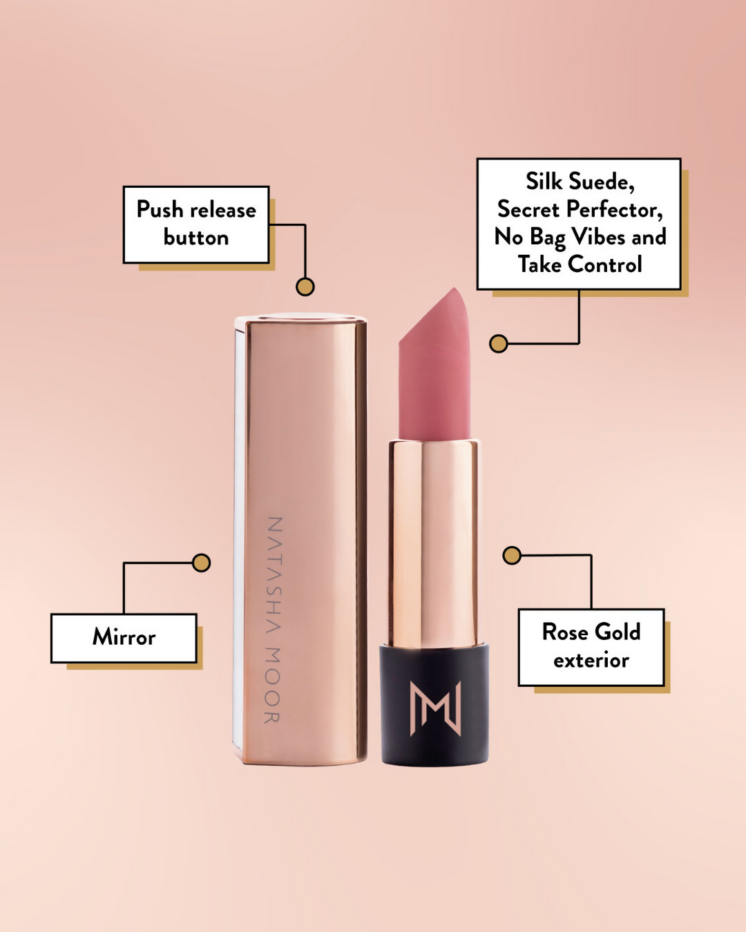 Natasha Moor Silk Suede Lipstick - Wonder