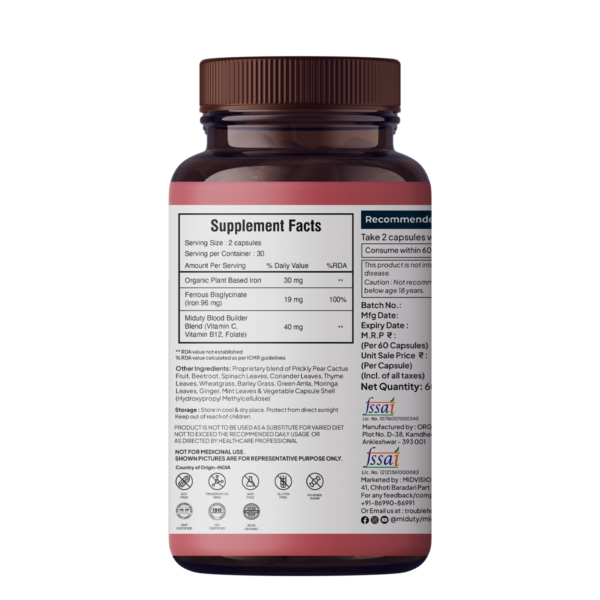 Miduty Organic Blood Builder