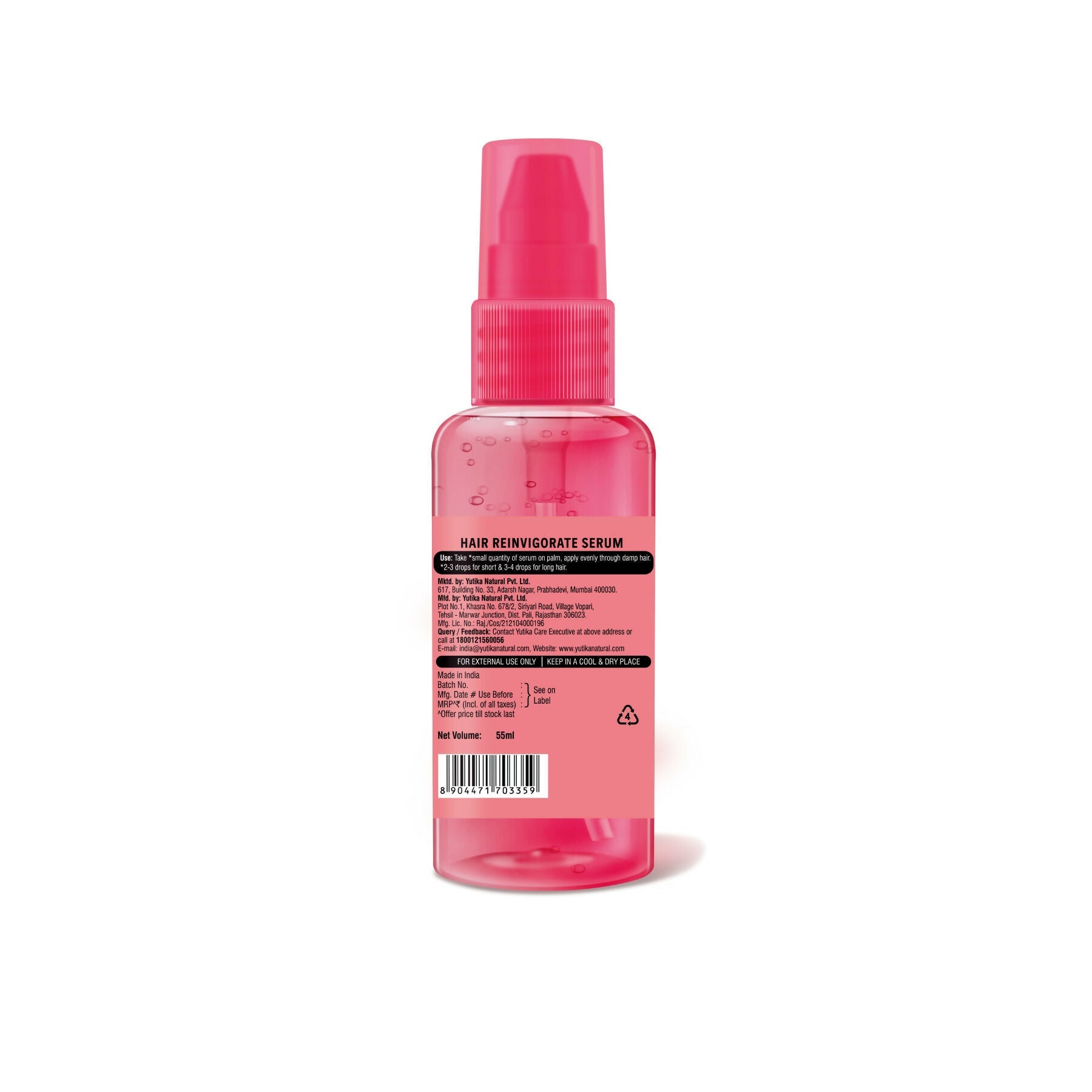 Nisha Hair Serum Eversilk Pink Hibiscus Serum